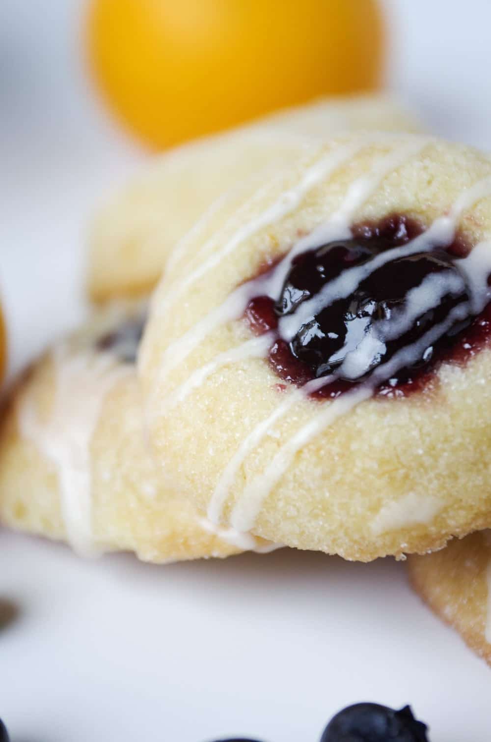 close up image of single Lemon Blueberry Cookies