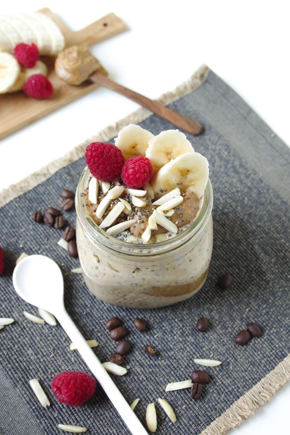 Espresso Overnight Oats in mason jar