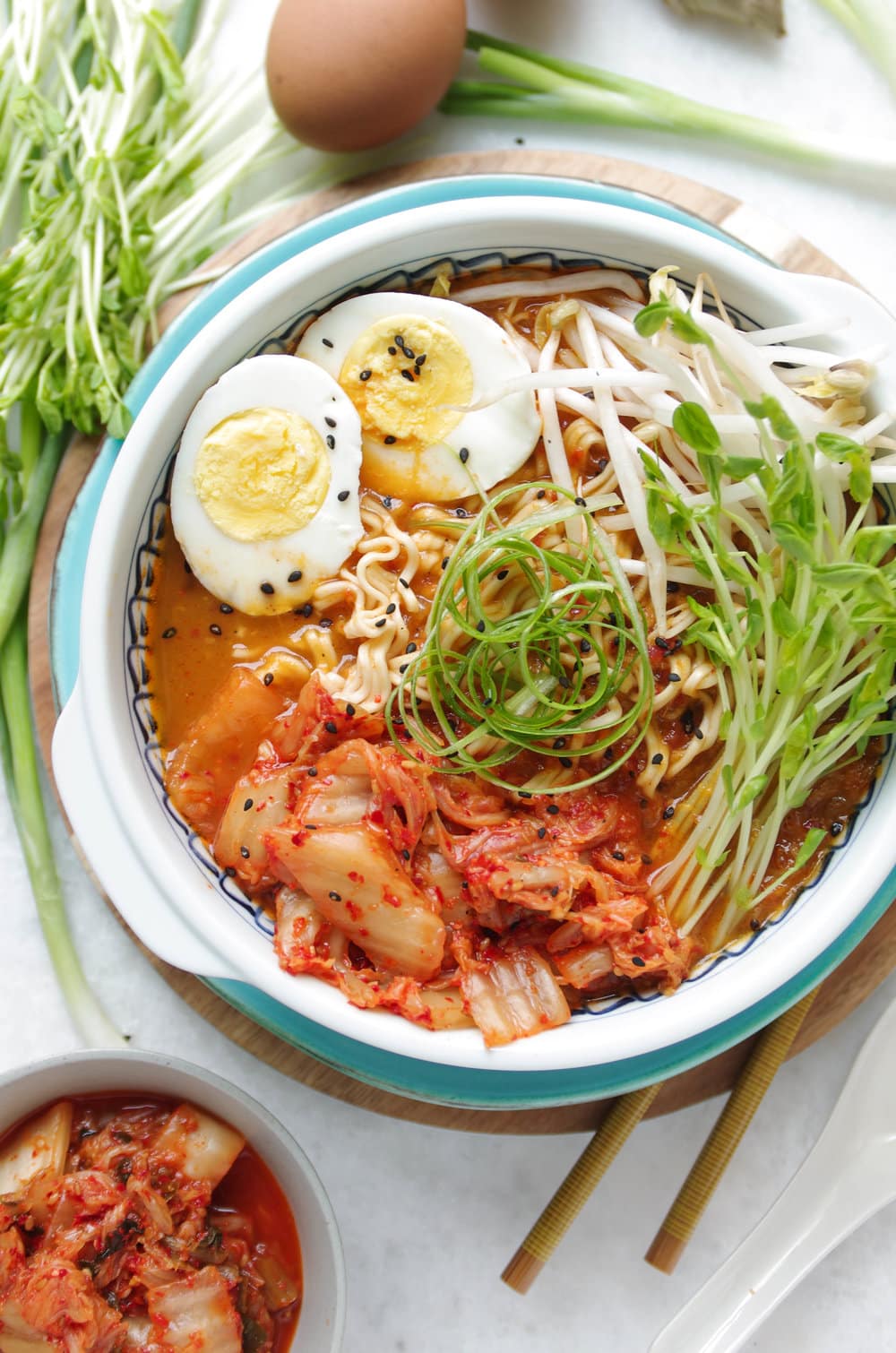 KIMCHI RAMEN NOODLE SOUP - The Forked Spoon